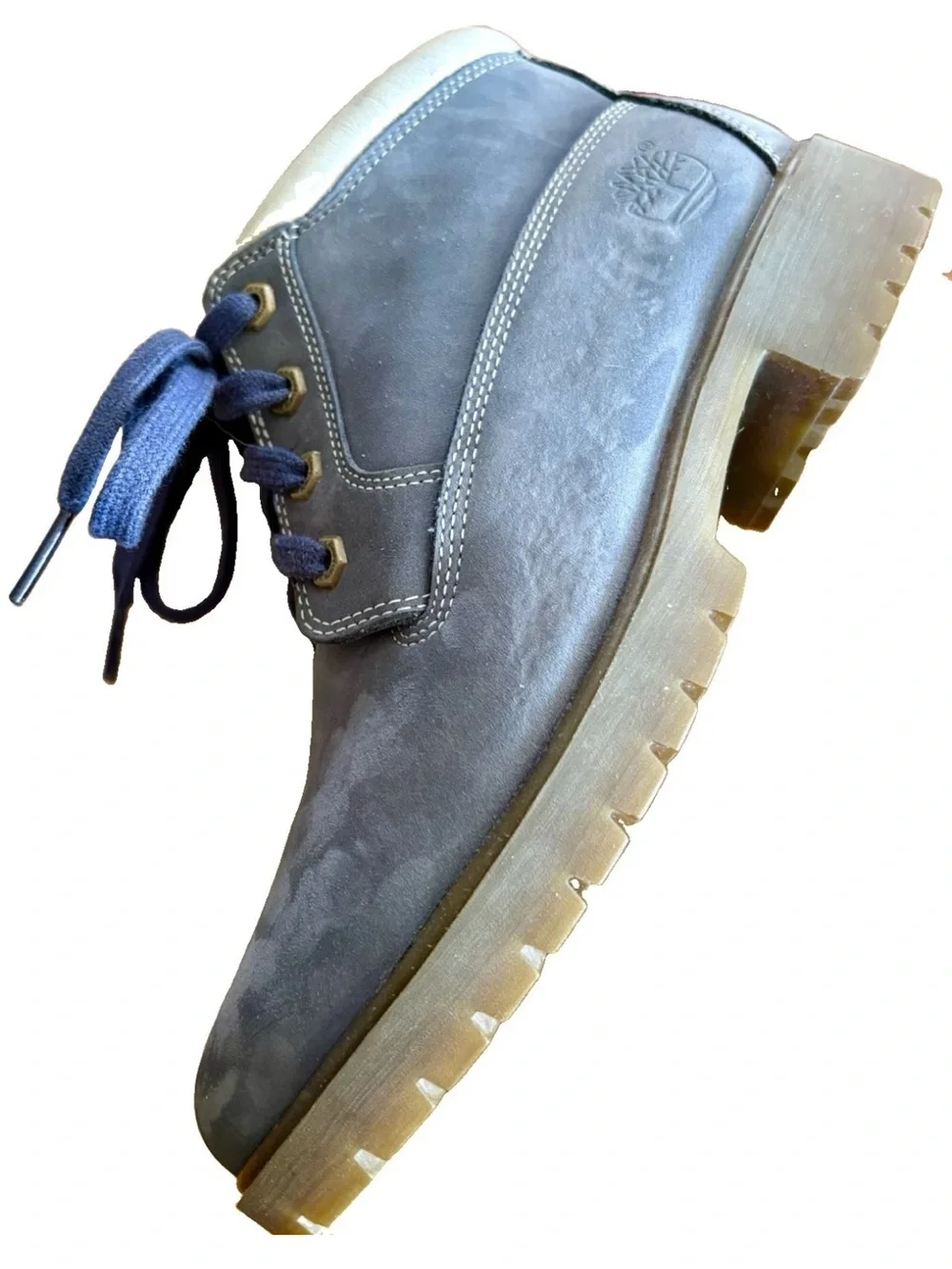 Vtg TIMBERLAND Y2K Blue Suede Chukka Bootie NELLIE Waterproof 69636 WMN 8.5 RARE